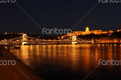 Buda Castle and the Chain Bridge at Night