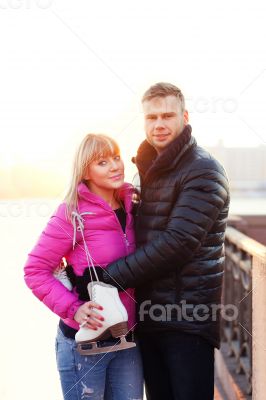Figure skater girl and her boyfriend
