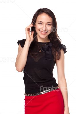 Girl talking on cell phone