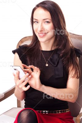 Woman is text messaging using smartphone