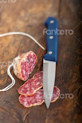 italian salame pressato pressed slicing