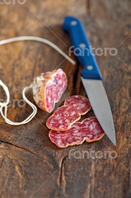 italian salame pressato pressed slicing