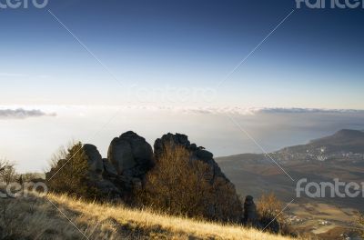 Autumn mountain. Demerdji, Crimea, Ukraine 