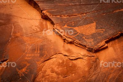 Monument Valley rock painting texture