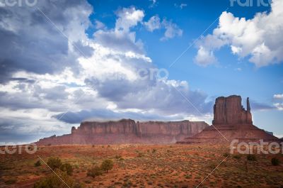 Magic panoramic view Monument valley