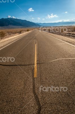 Death Valley street to nowhere