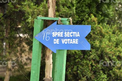 vote center sign