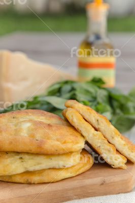 Salty cottage cheese pancake