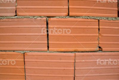 Red clay bricks - background