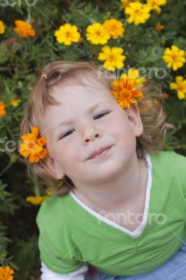 Baby in the garden