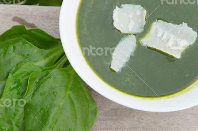 Fresh spinach leaves