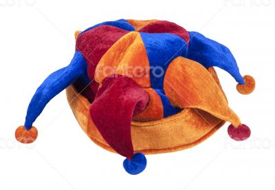 Joker Cap of Red Blue and Orange