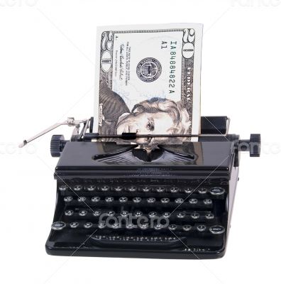 Money in Manual Typewriter Money in Manual Typewriter