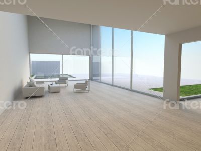 Interior of modern living-room
