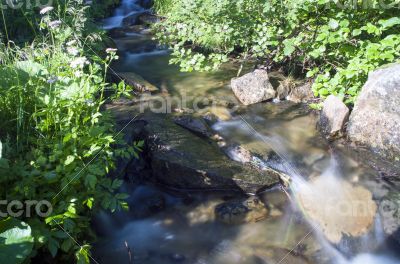 mountain river. Beauty wild nature landscape