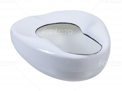 White Porcelain and Metal Bed Pan