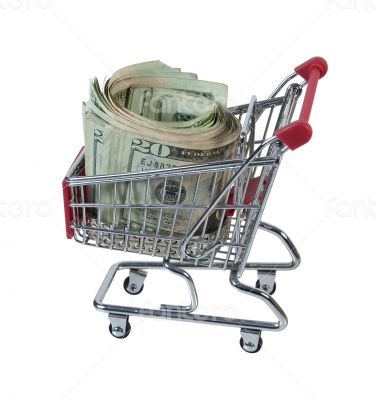 Roll of Cash in a Shopping Cart