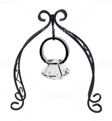 Scroll Stand Holding Engagement Ring