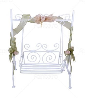 White Garden Swing for relaxing outdoors