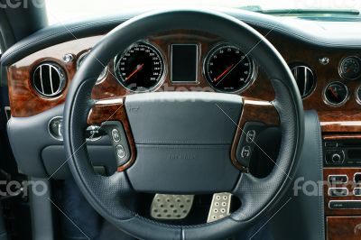 Interior of the prestigious car