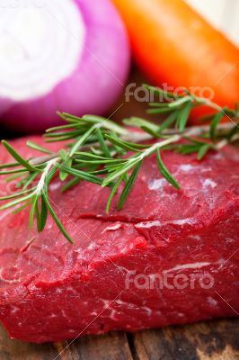 fresh raw beef cut ready to cook