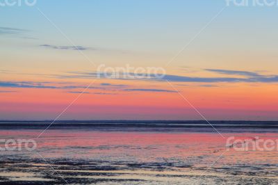 sundown over mudflat