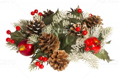 Decorations for Christmas and New Year holidays. Isolated.