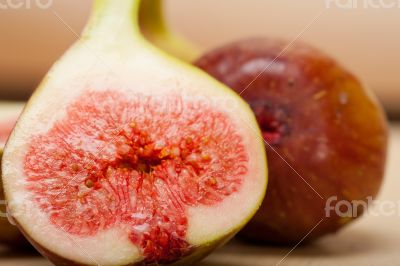 fresh figs on a rustic table