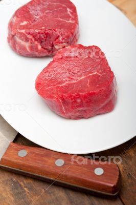 raw beef filet mignon