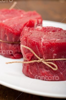 raw beef filet mignon