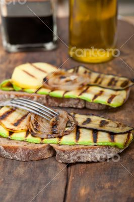 grilled vegetables on bread grilled vegetables on bread