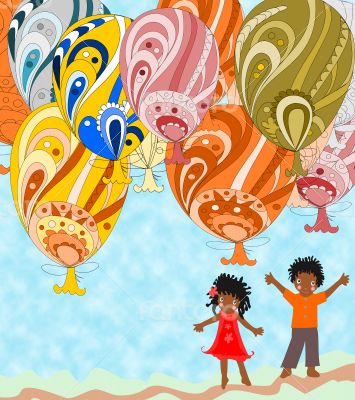 African children are beautiful and huge balloons African children are beautiful and huge balloons