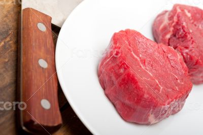 raw beef filet mignon