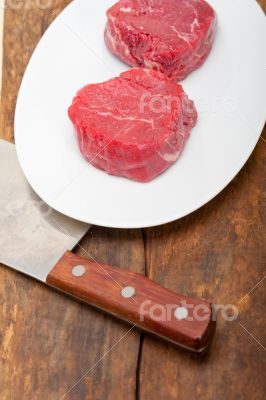 raw beef filet mignon