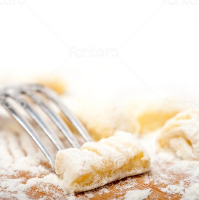 making fresh Italian potato gnocchi