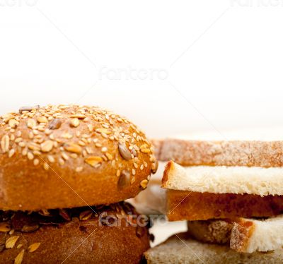 organic bread over rustic table