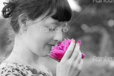 Girl with flower Girl with flower