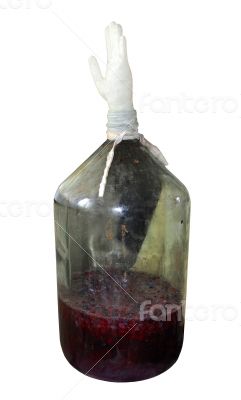 Large bottle with wine Large bottle with wine