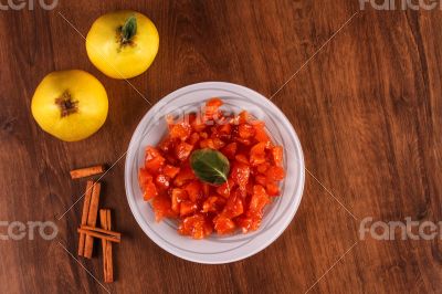 Quince Jam on the wood