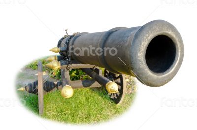 Cannon isolated on white