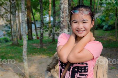 Young girl in the forest