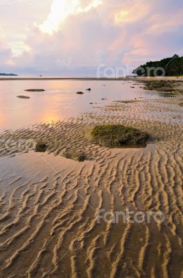 Sunrise at Hat Sai Ri beach in Chumphon
