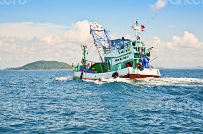 Fishing boat on the sea
