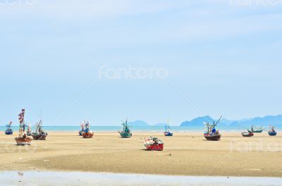 Ship aground on the beach