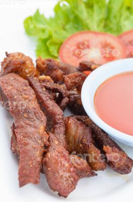 Fried pork, Thai food style