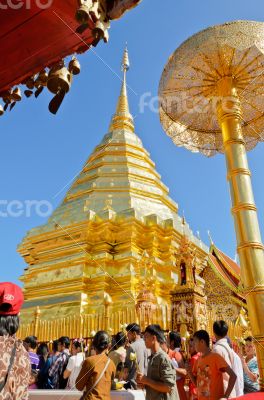 End of Buddhist Lent Day at Phra That Doi Suthep temple End of Buddhist Lent Day at Phra That Doi Suthep temple