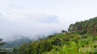 Viewpoint Doi Ang Khang mountains in Chiang Mai province of Thai