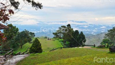 Peak for stunning views of mountains clouds and fog