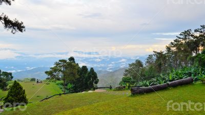 Peak for stunning views of mountains clouds and fog