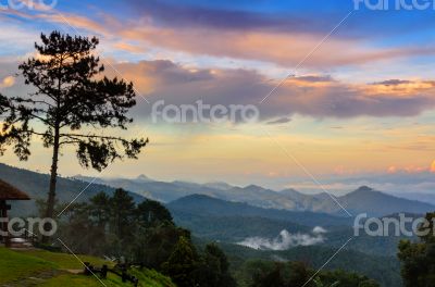Peak for stunning views of mountains clouds and fog